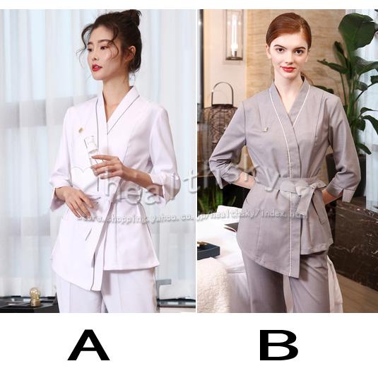 ユニフォーム エステ サロン レディース 女性 制服おしゃれ 半袖 七分袖 長袖ジャケット (エステ ネイル 美容 サロン 歯科衛生士 医療系 制服 ユニフォーム )