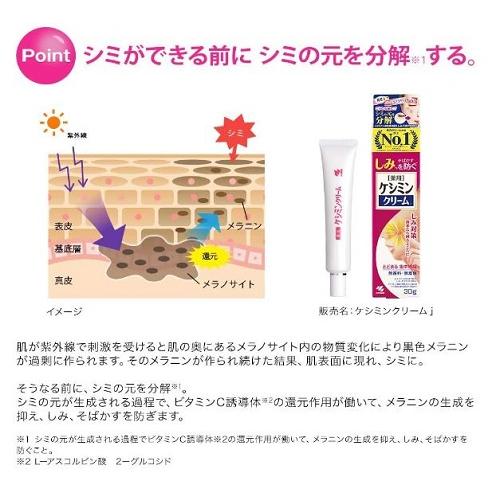 小林製薬 ケシミンクリームj 本気のシミ対策 塗るビタミンC 30g お