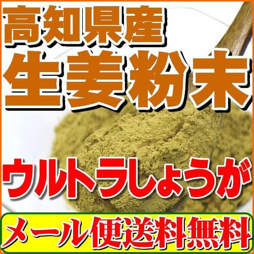 生姜 粉末 しょうが パウダー100g 高知県産ウルトラ生姜 殺菌蒸し工程 1cc計量スプーン入り メール便 送料無料｜healthy-c