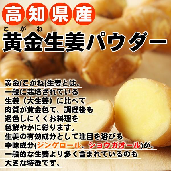 粉末しょうが 高知県産 黄金生姜パウダー80ｇ ウルトラ生姜 殺菌蒸し工程 国産 ジンジャー メール便送料無料 原料変更しました | ヘルシーカンパニー | 03