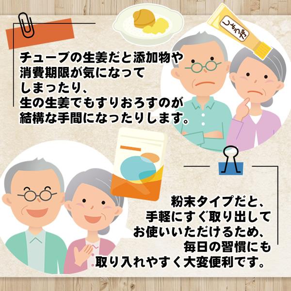 粉末しょうが 高知県産 黄金生姜パウダー80ｇ ウルトラ生姜 殺菌蒸し工程 国産 ジンジャー メール便送料無料 原料変更しました | ヘルシーカンパニー | 06