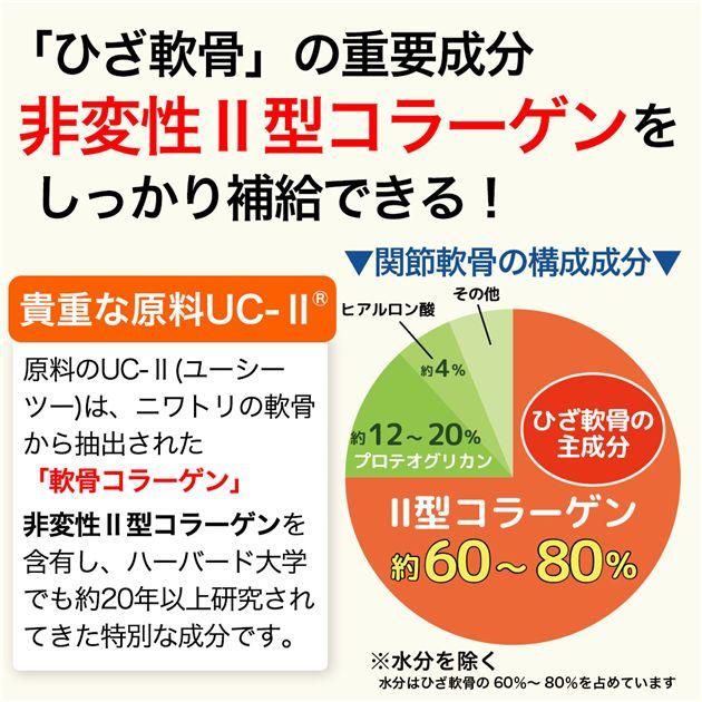 ココカラダ ひざのやつ 非変性2型コラーゲン UC-II [機能性表示食品] 180日分 60カプセル×6個セット - 健人 [ひざ関節/サプリ]の画像