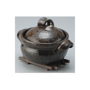 G5-3503　黒飴釉ご飯鍋(3合用)