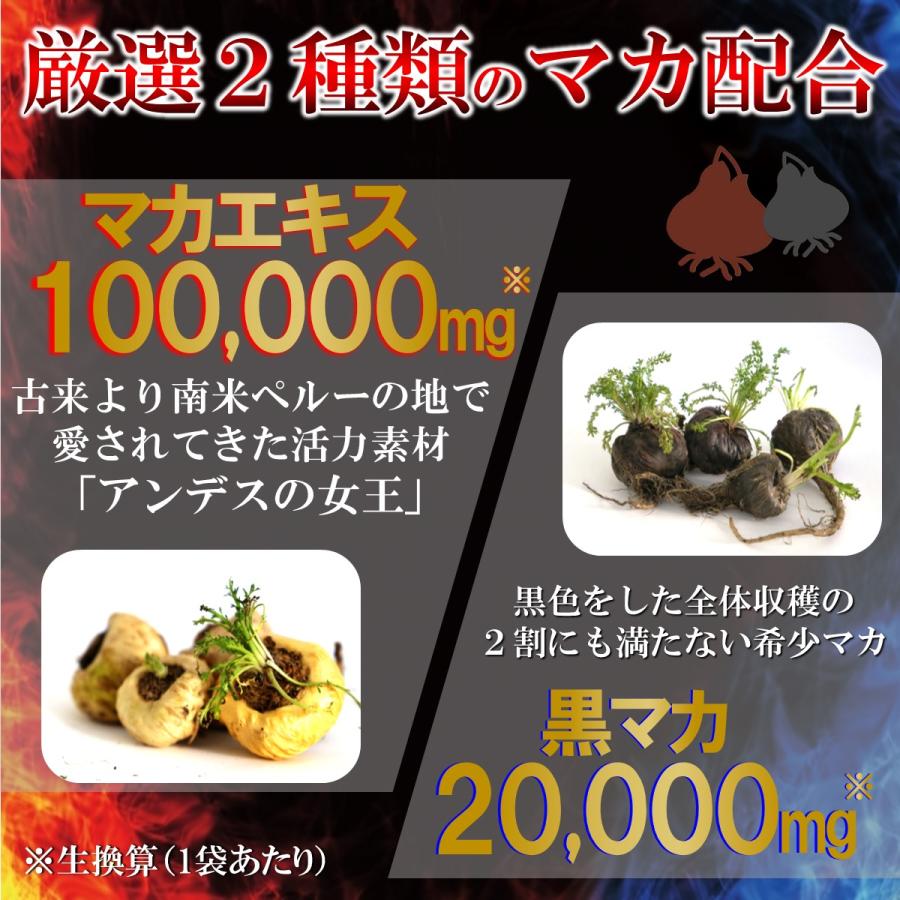 マカサプリ 亜鉛300mg 20倍濃縮マカ 100,000ｍｇ 栄養機能食品 30日分 MACA BLACK シトルリン アルギニン ムクナ すっぽん 赤マムシ 鉄 V.C V.E 爆買 |  | 02