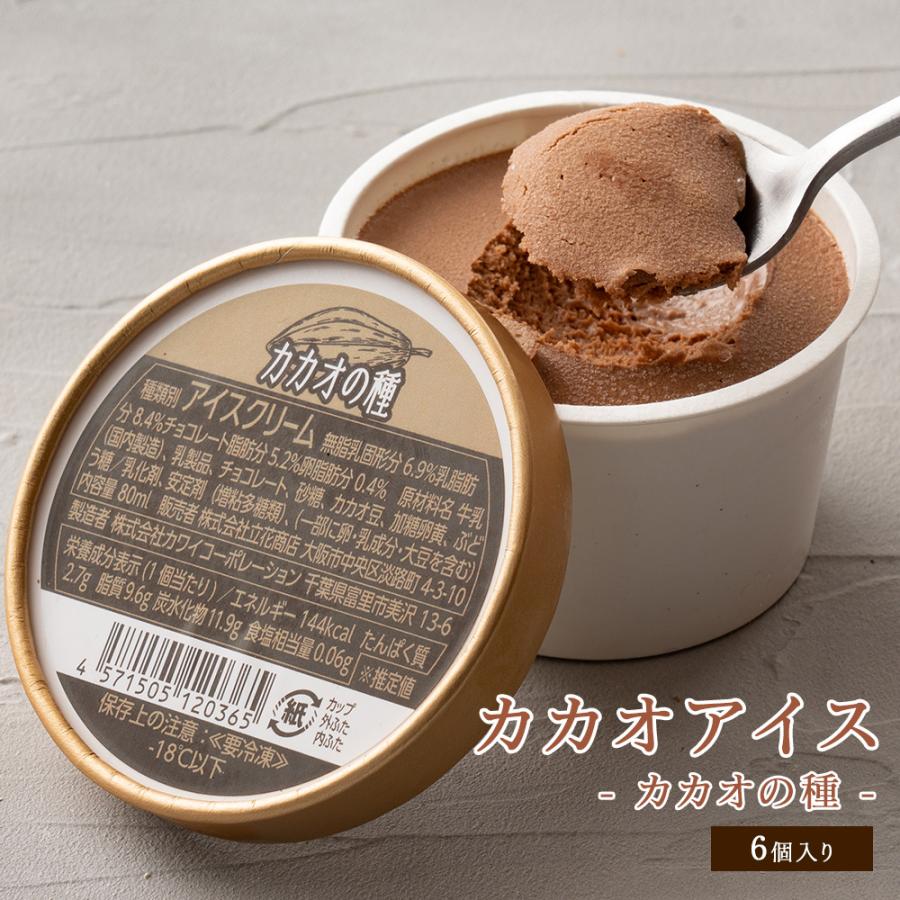 カップアイス カカオの種 80ml×6個入 送料無料 スイーツ アイス