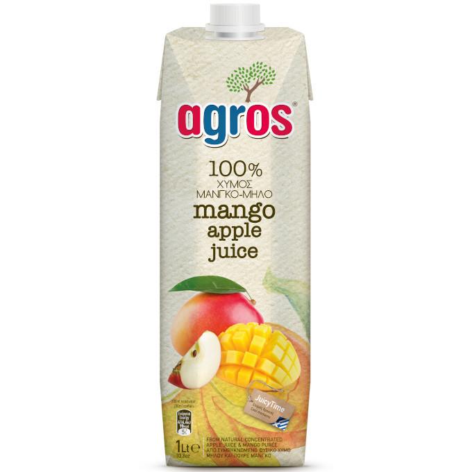 マンゴーアップルジュース 果汁100％ 1L×12本 業務用 agros ギリシャ産 無添加 紙パック まとめ買い 濃縮還元 送料無料｜healthymarket｜04