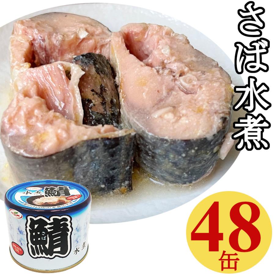 鯖缶 水煮缶 200gx48缶 さば サバ缶 まとめ買い 業務用 おつまみ 送料無料 の商品画像