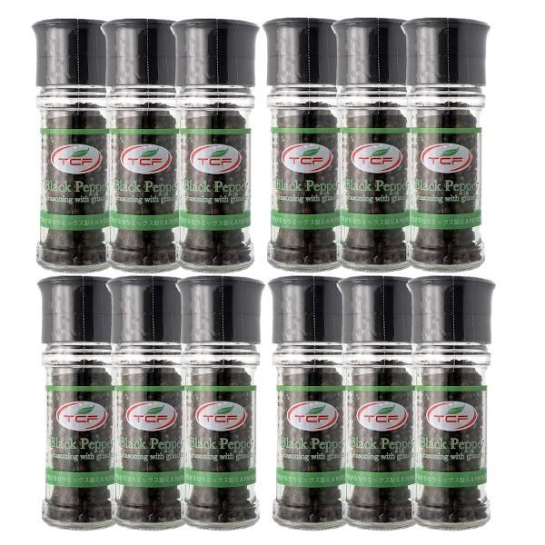 ブラックペッパー ミル付 40gx12個 業務用 黒胡椒 こしょう 黒コショウ