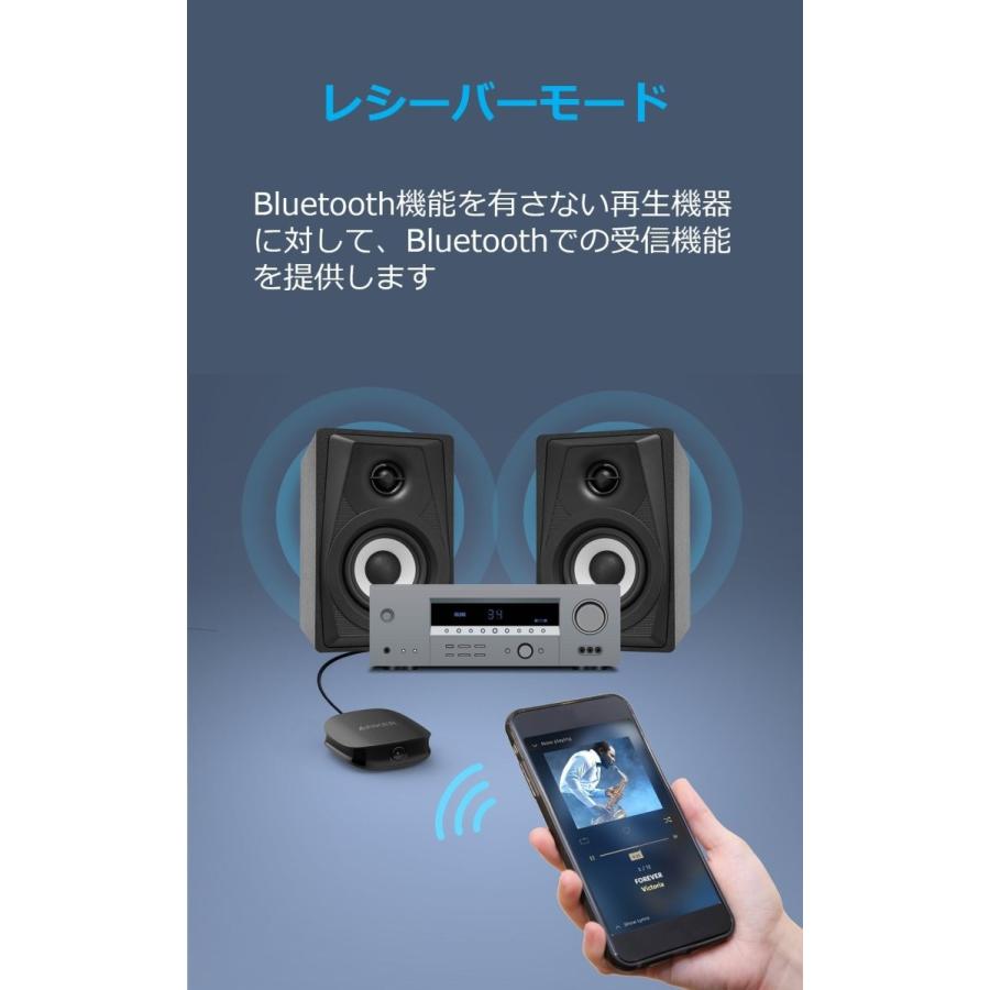 Anker Soundsync, Bluetooth トランスミッター レシーバー 高音質 2-in-1 Bluetooth 5.0 AUX RCA 光デジタル接続 対応｜healthysmile｜05