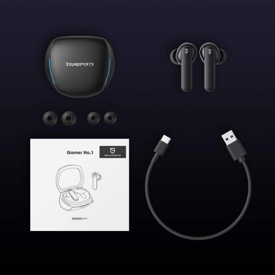 SOUNDPEATS Gamer NO.1 ワイヤレス デュアルドライバー 4-Mic搭載 低