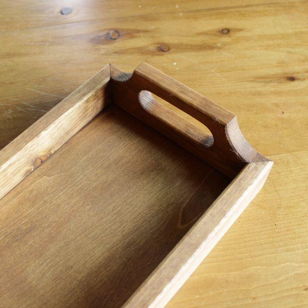 木製トレー トレイ 木製 お膳 お盆 コンパクト 幅27cm カフェトレー
