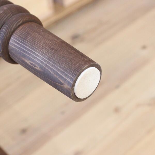 デスク ろくろ脚 木製 引出し付き パイン材 幅100cm 高さ73cm 手作り