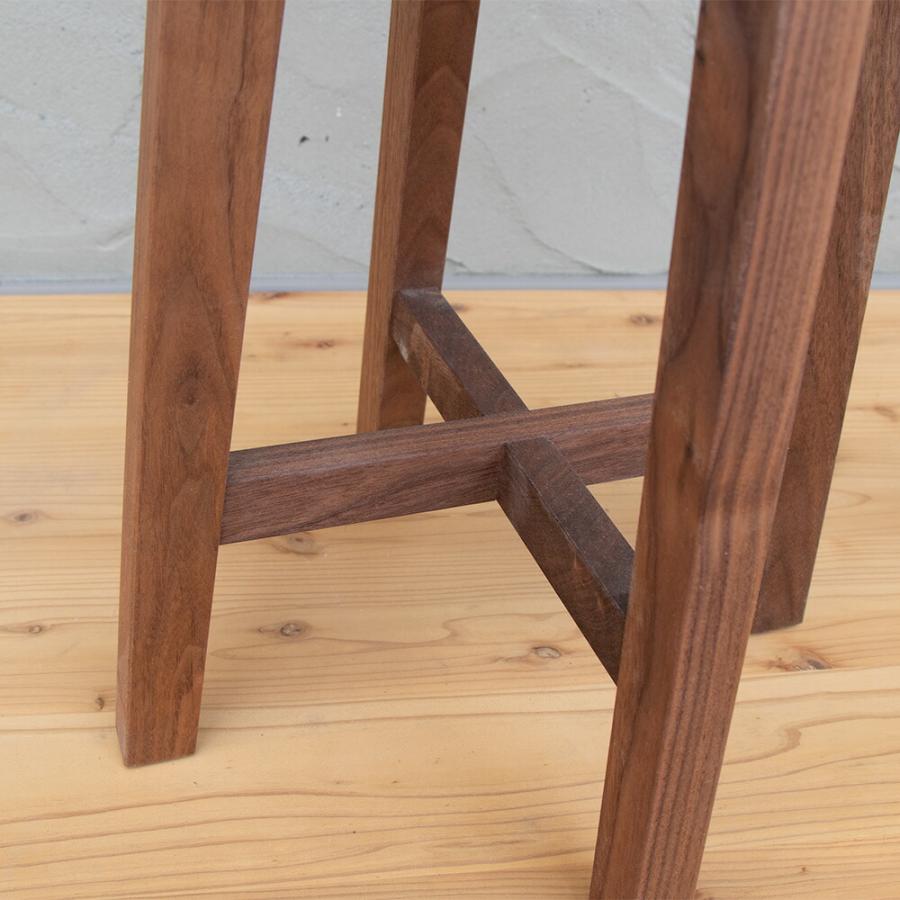 スツール 木製 丸椅子 高さ45cm 2脚セット ウォールナット材 おしゃれ 