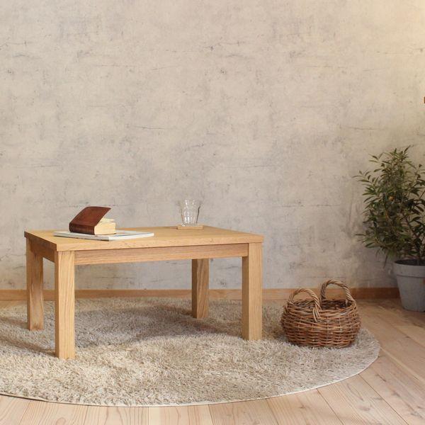 ローテーブル シンプル オーク材 木製 幅70cm 無垢材 収納 日本製