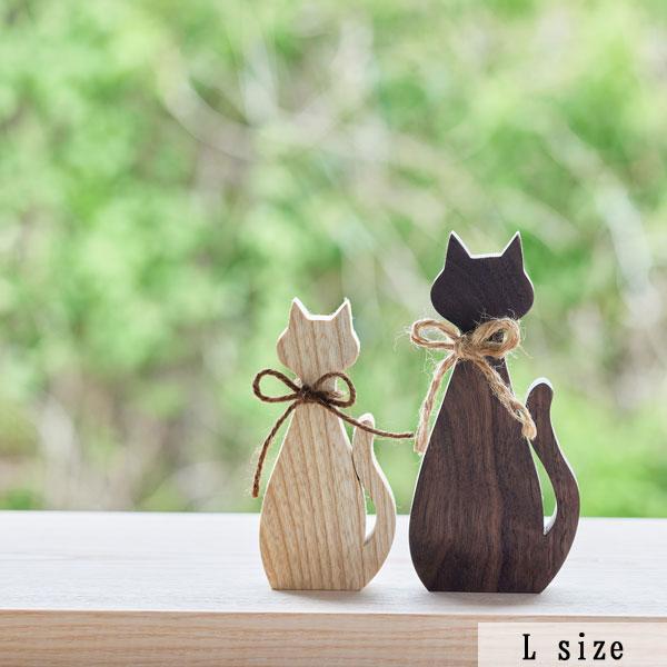 超可爱の キャットナチュラル Lサイズ 全2種 木製 猫置物 猫 置き物 ねこ 北欧 オブジェ おしゃれ 猫の親子 可愛い 動物 置物 アニマル キャット置き物 Supplystudies Com