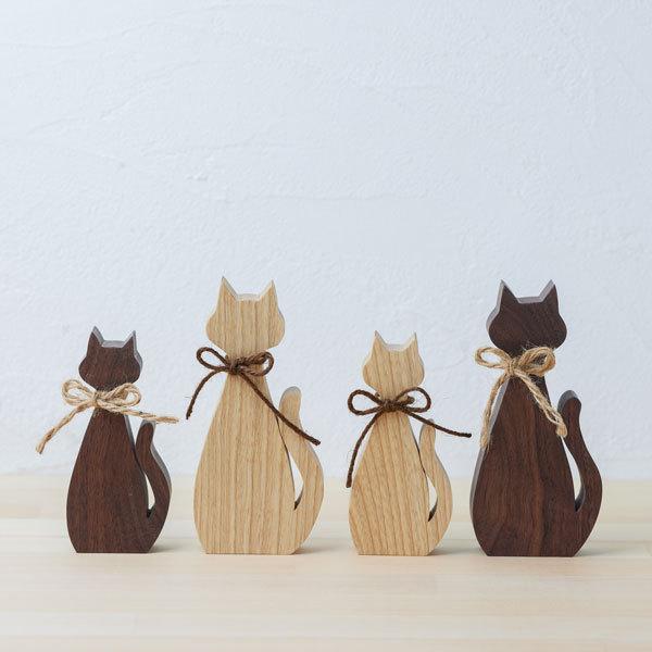 超可爱の キャットナチュラル Lサイズ 全2種 木製 猫置物 猫 置き物 ねこ 北欧 オブジェ おしゃれ 猫の親子 可愛い 動物 置物 アニマル キャット置き物 Supplystudies Com