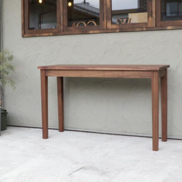 ワイドデスク ウォールナット材 幅120cm 無垢材 コンパクトデスク 日本