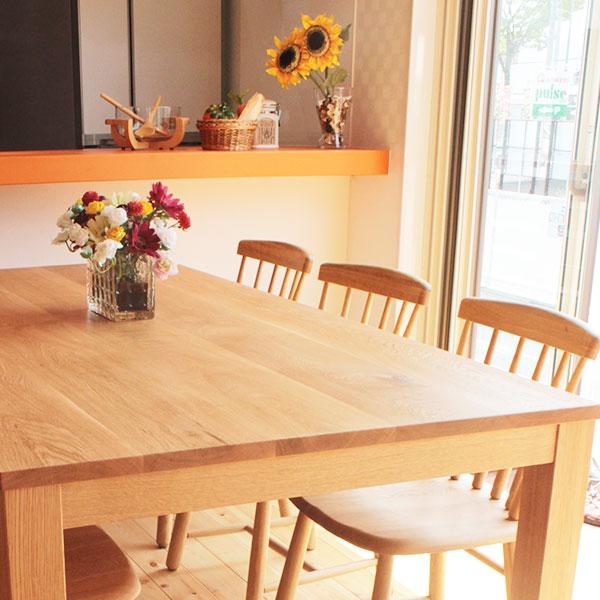 ダイニングテーブル オーク材 幅120cm 4人掛け 木製 日本製 無垢