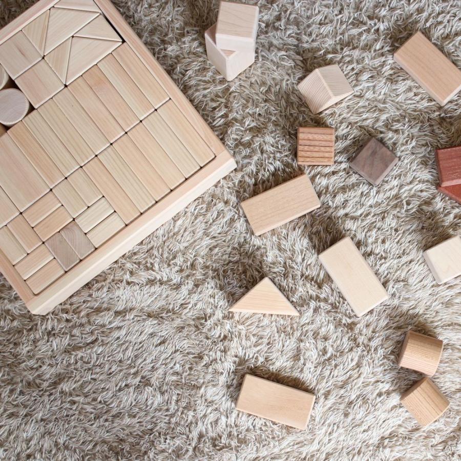 無垢材のつみき ｜全4種類 名入れ可 積み木 木製 無垢 知育玩具 木の