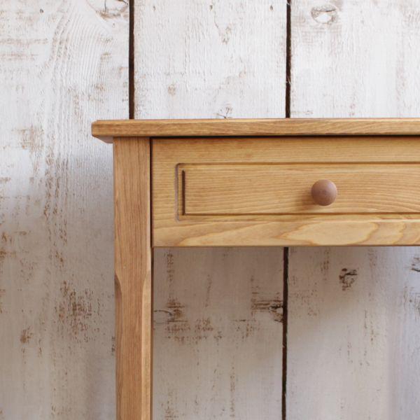 ミニテーブル ワイドタイプ パイン材｜サイドテーブル 引き出し付き リビングボード コンソール 電話台 デスク 収納 家具 無垢 ナチュラル 新生活 | ブランド登録なし | 06