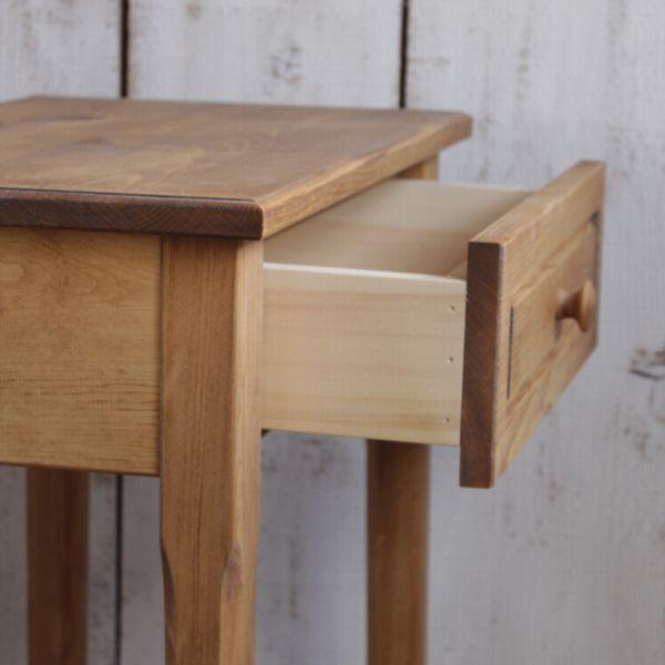 ミニテーブル ワイドタイプ パイン材｜サイドテーブル 引き出し付き リビングボード コンソール 電話台 デスク 収納 家具 無垢 ナチュラル 新生活 | ブランド登録なし | 08