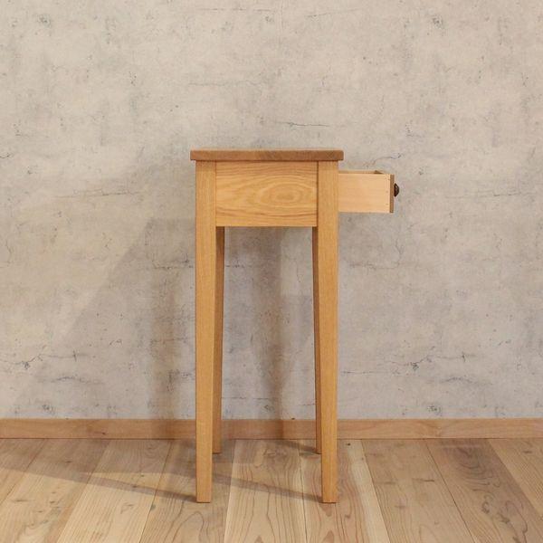 サイドデスク｜樹種が選べる サイドテーブル オーク 幅60cm ソファサイド ベッドサイド ナイトテーブル 無垢 引き出し 収納 家具 シンプル モダン_9