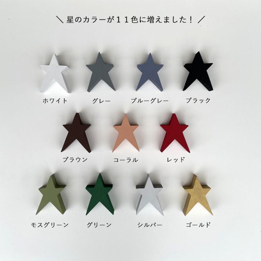 ちいさな星 2個セット（受注制作）｜全11種類 星のみ 木製 ツリー用