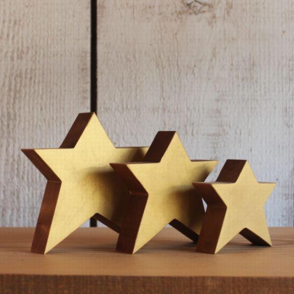 星のオブジェ ペイント｜全30種類 星 置物 おしゃれ 木製 スター