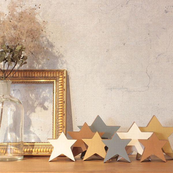 星のオブジェ ペイント｜全30種類 星 置物 おしゃれ 木製 スター