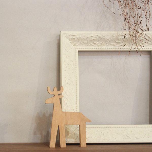 トナカイ ビーチ材｜クリスマス オブジェ 木製 飾り 北欧 置物 馴鹿