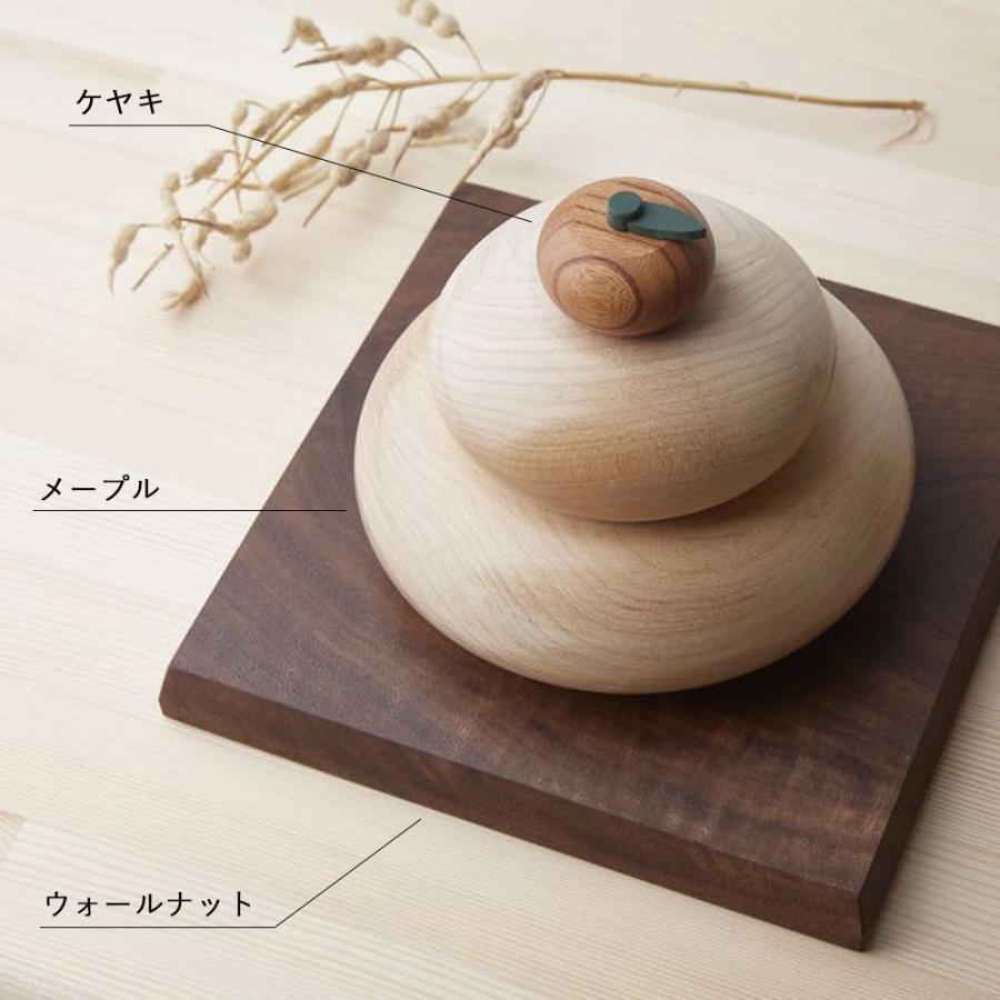 【予約販売】鏡餅 Ｓサイズ｜木製 鏡もち おしゃれ モダン シンプル 正月 迎春 飾り オブジェ ナチュラル インテリア 置物 かがみもち 桐箱入り_11
