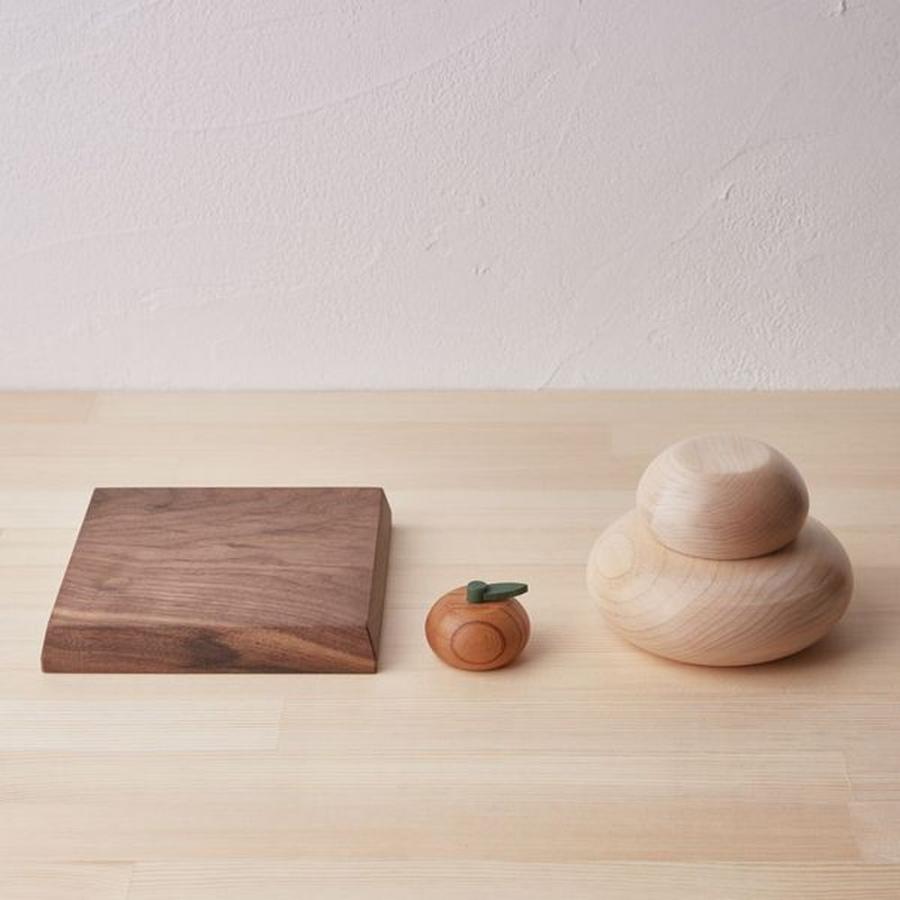 【予約販売】鏡餅 Ｓサイズ｜木製 鏡もち おしゃれ モダン シンプル 正月 迎春 飾り オブジェ ナチュラル インテリア 置物 かがみもち 桐箱入り_7