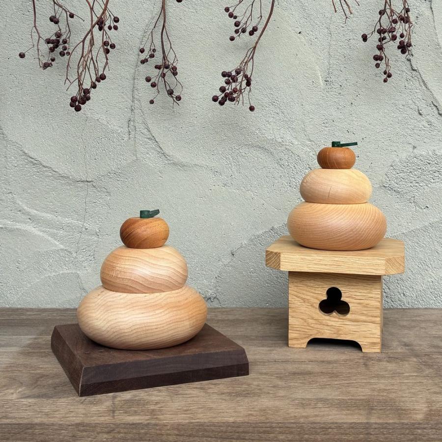 【予約販売】鏡餅 Ｓサイズ｜木製 鏡もち おしゃれ モダン シンプル 正月 迎春 飾り オブジェ ナチュラル インテリア 置物 かがみもち 桐箱入り_6