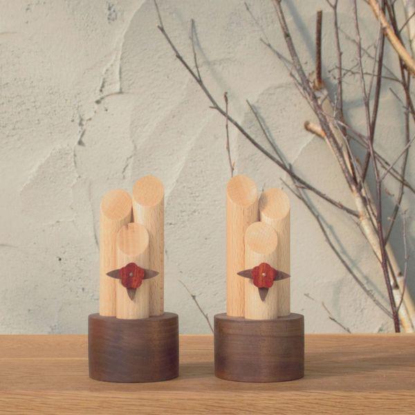 門松 木製 一対セット｜正月飾り お正月 玄関飾り 木製門松 北欧