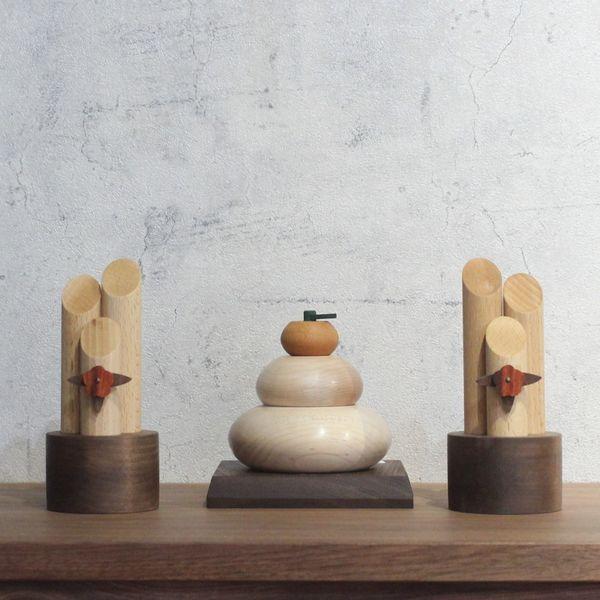 門松 木製 一対セット｜正月飾り お正月 玄関飾り 木製門松 北欧