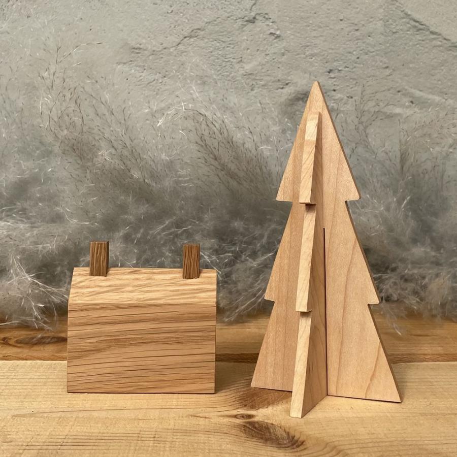立体 もみの木 オブジェ｜全3タイプ クリスマス ツリー 木製 オブジェ