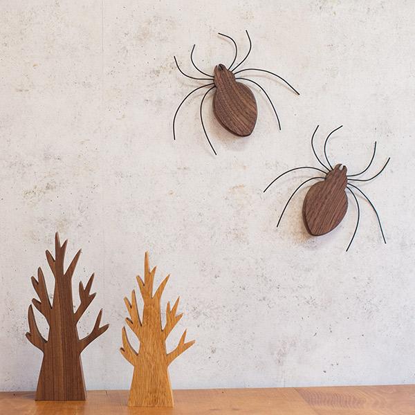ハロウィン 飾り クモ 蜘蛛 木製 インテリア 雑貨 スパイダー