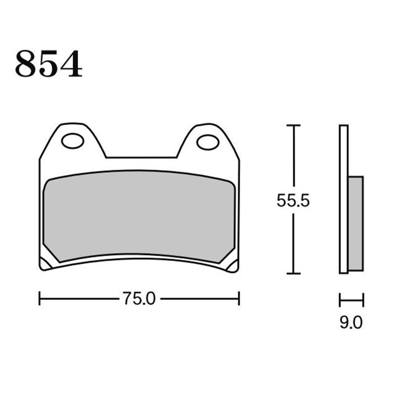 RKジャパン MEGA ALLOY X (メガアロイX) 高次元制御シンタード ブレーキパッド 854MA-X (ドゥカティ、ヤマハ、モトグッチ用ほか)｜heart-netshop｜02