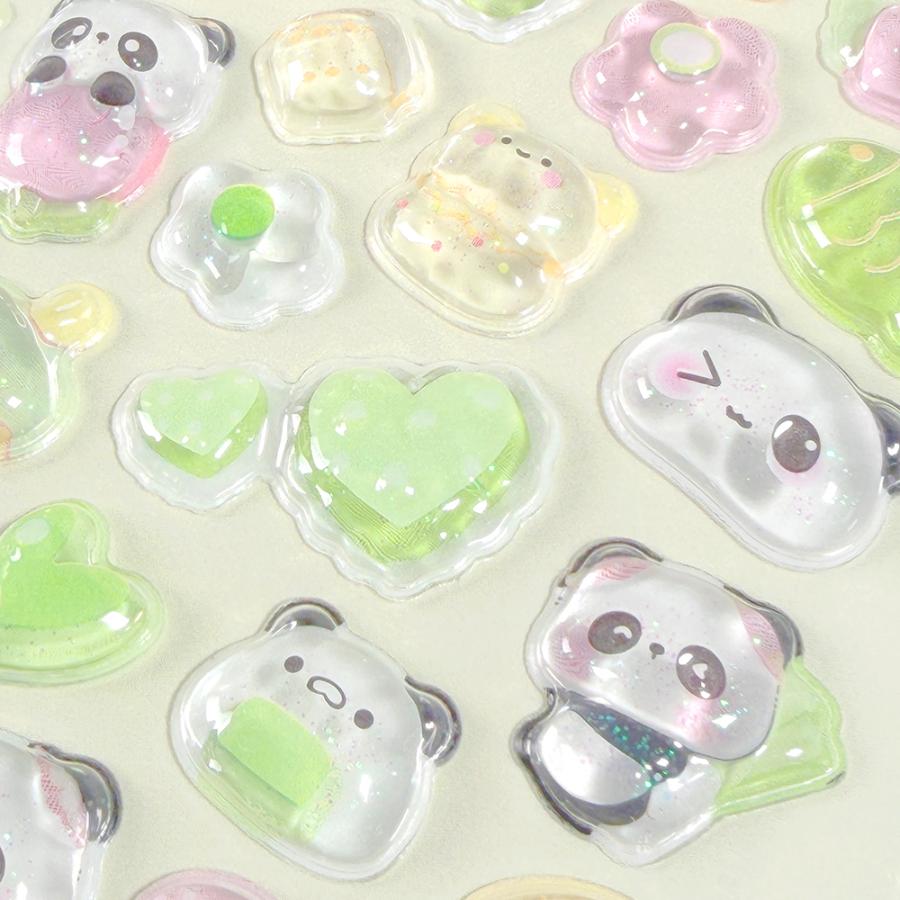 3Dファンシー キュートシール 6種類1セット ぷっくり ぷくぷく 立体