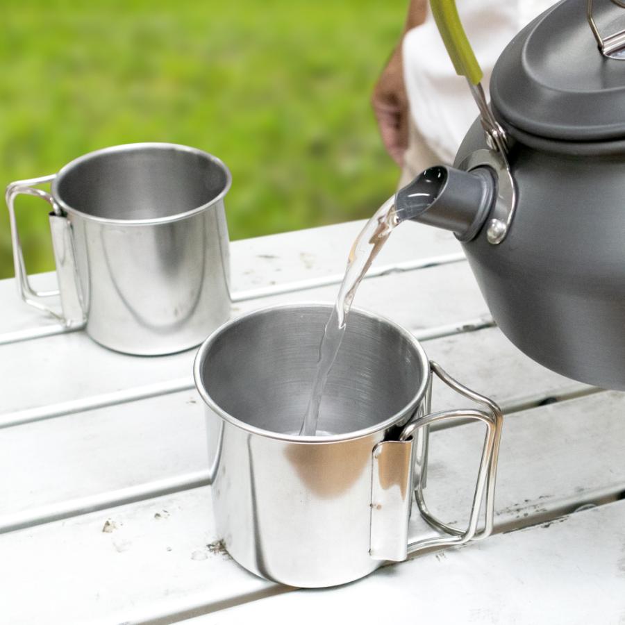 アウトドア ケトル Pine Field 800mL 収納袋付き 直火OK 軽量 やかん