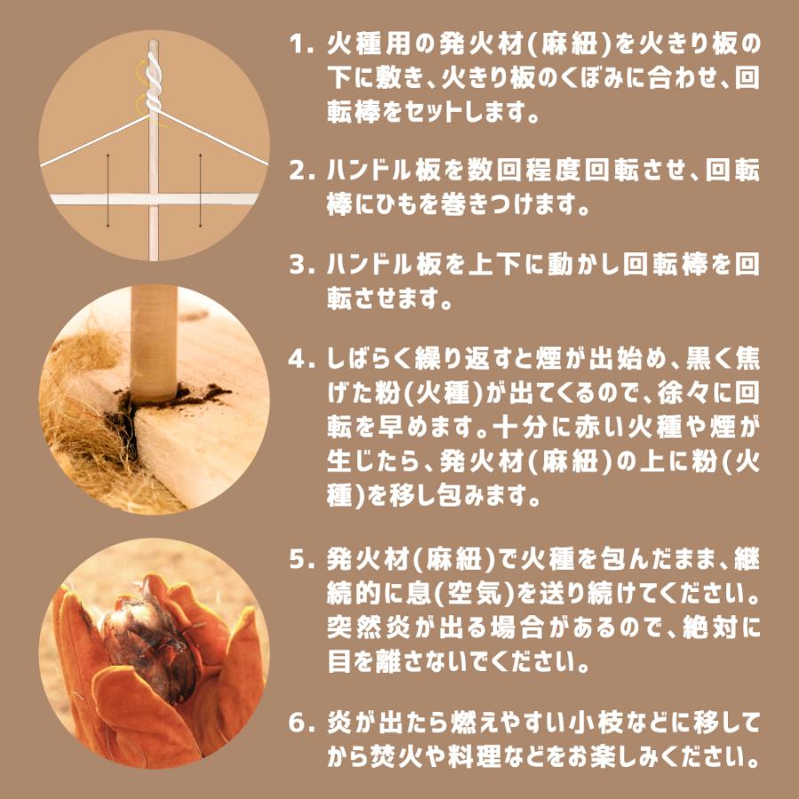 チャレンジ！ 火起こし マイギリ式セット Pine Field 火起こし棒