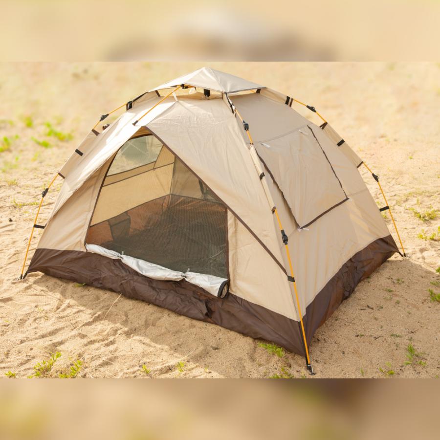 ワンタッチテント 2〜3人用 ブラウン Pine Field 日よけ UV ワンタッチテント 2〜3人用 ブラウン Pine Field 日よけ UV