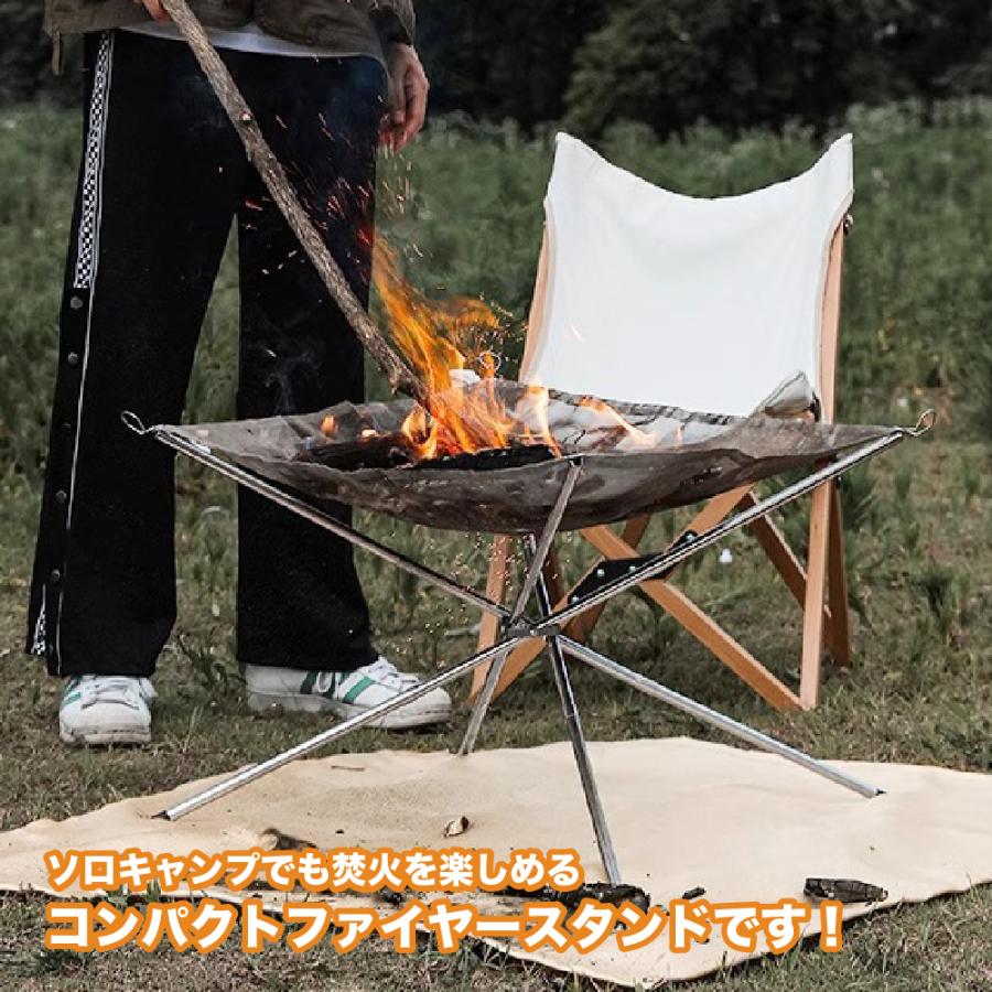 アウトドア 【新品未使用】nCamp 焚き火台 組み立て式 テーブル付き