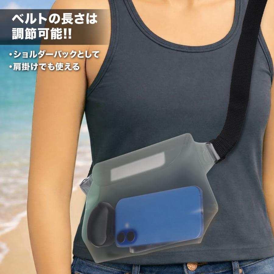 詳細はのちほど　アウトドア用品54 HAC（ハック） IPX7 クリア 防水バッグ HAC5477 2L 長さ調節可能 マチ