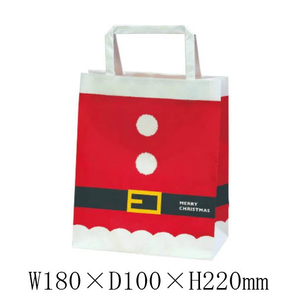 ラッピング Xmas ギフト袋 手提げバッグ サンタ衣装柄 3枚入 100％品質 W180mm×D100mm×H220mm 価格交渉OK送料無料 簡単 バレない梱包 クリスマス プレゼント