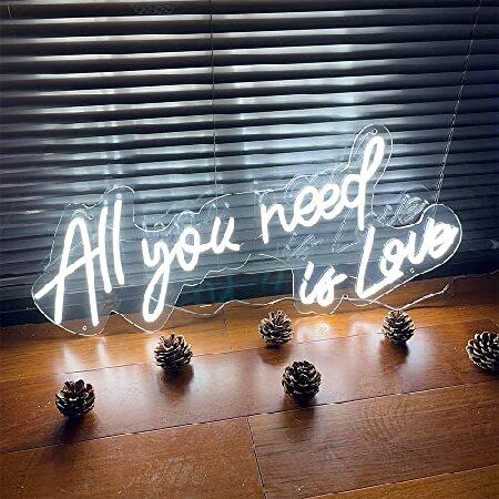 Heart　to　Heartネオンサイン　All　ホーム　壁装飾　寝室　You　Love-LED　フレックスライト　明るさ　Need　屋内　Is　クリスマ欧米で人気の並行輸入品　調節可能　サイン　ネオンサイン　バー
