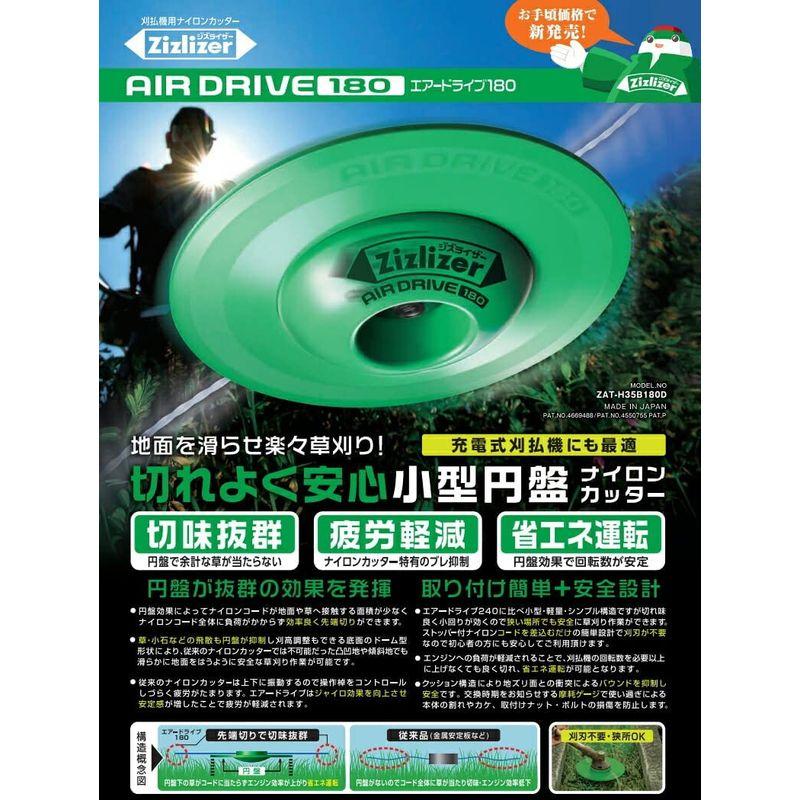 ≪超目玉☆12月≫北村製作所 刈払機用ナイロンカッター ジズライザー ZAT-H35B 円盤タイプ 四角形3.0ツイストコード エアードライブ180 6本入り 農業用 土牛丸柄グラスパネ 中 無00113≪お取寄商品≫