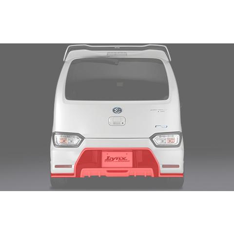 送料込 ワゴンR MH55S リアスポイラー ハイマウント付き パールホワイト シルクブレイズ LynxWorksリアスポイラー(未塗装)ワゴンR