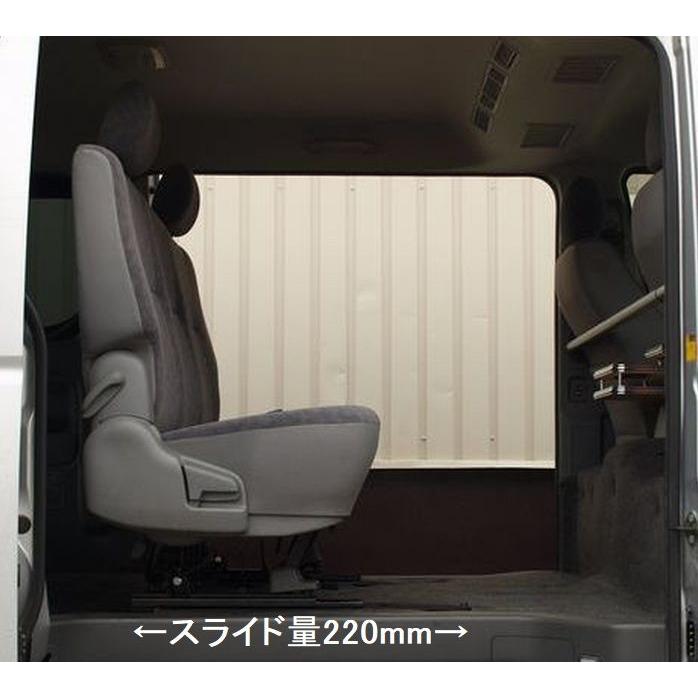 ハイエース200系、セカンドシート移設レール 200系 ハイエース 標準ボディ スーパーGL セカンドシート 移動 キット