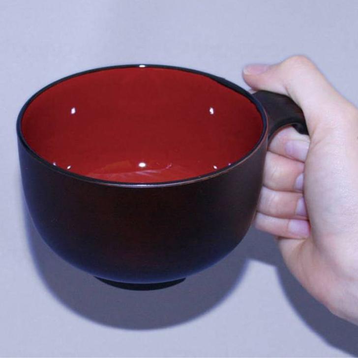 介護用 介護食器 皿 お椀 持ちやすい 台和 取っ手付き汁椀(HS-N30) 80